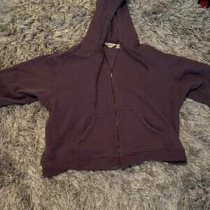 Purple eddie bauer zip up hoodie